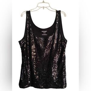 Old Navy Black Sequin Tank Top. Size XL